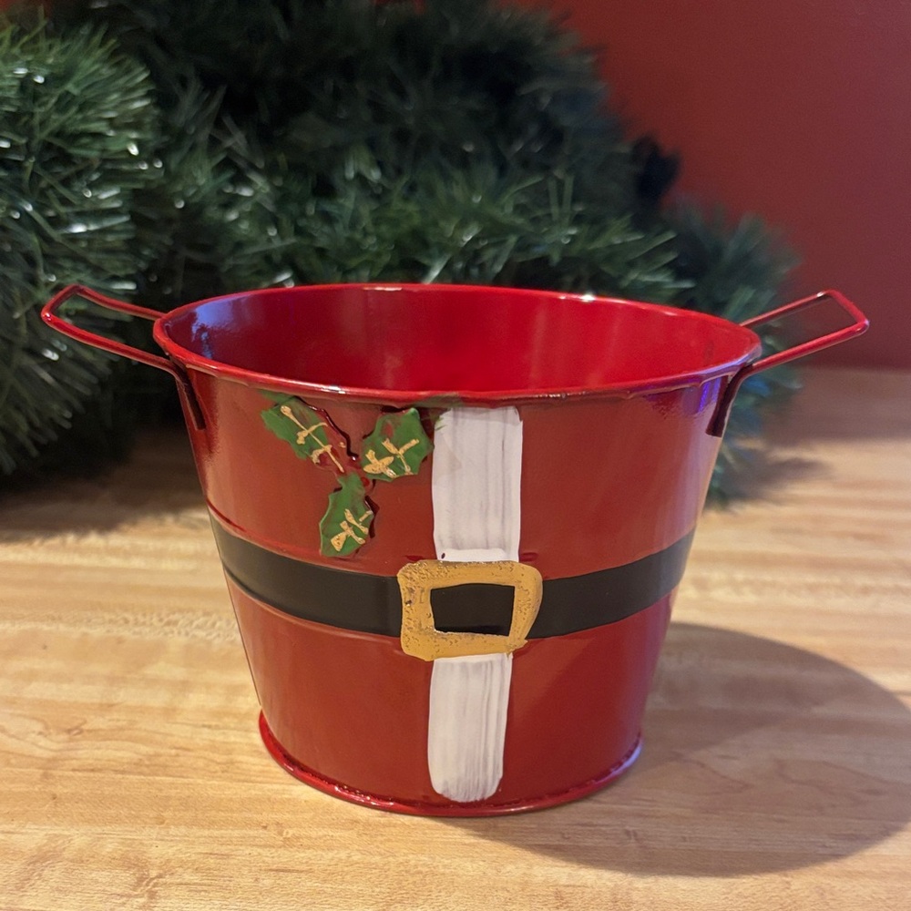 Festive Red Santa Bucket